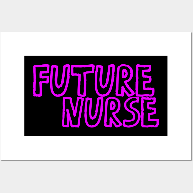 Future Nurse - Cute Pink Wall Art by CatsAreAmazing1